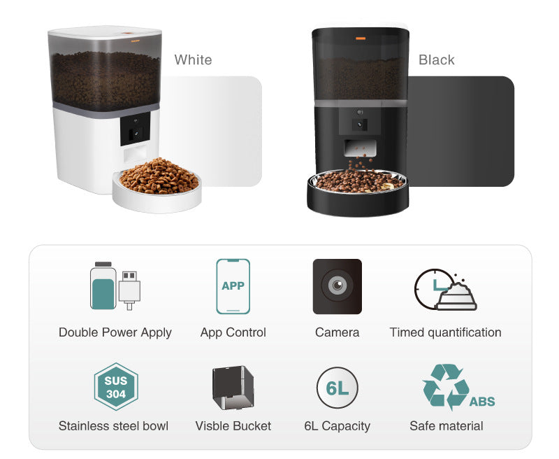 Automatic Pet Feeder with HD Camera & App Control 6L | PawField