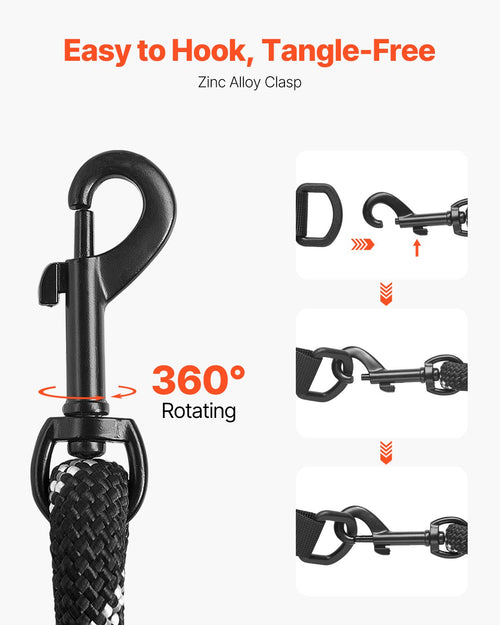 Heavy Duty Rope Dog Leash 6ft with Padded Handle | PawField