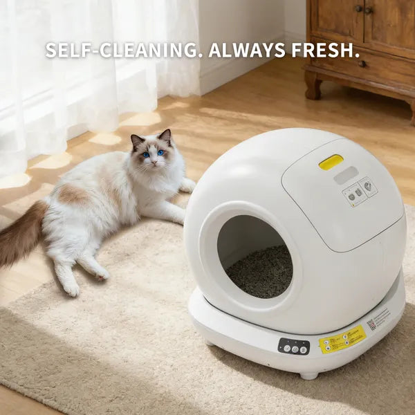 Self-Cleaning Automatic Cat Litter Box 78L Smart Enclosed Design | PawField