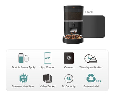 Automatic Pet Feeder with HD Camera & App Control 6L | PawField